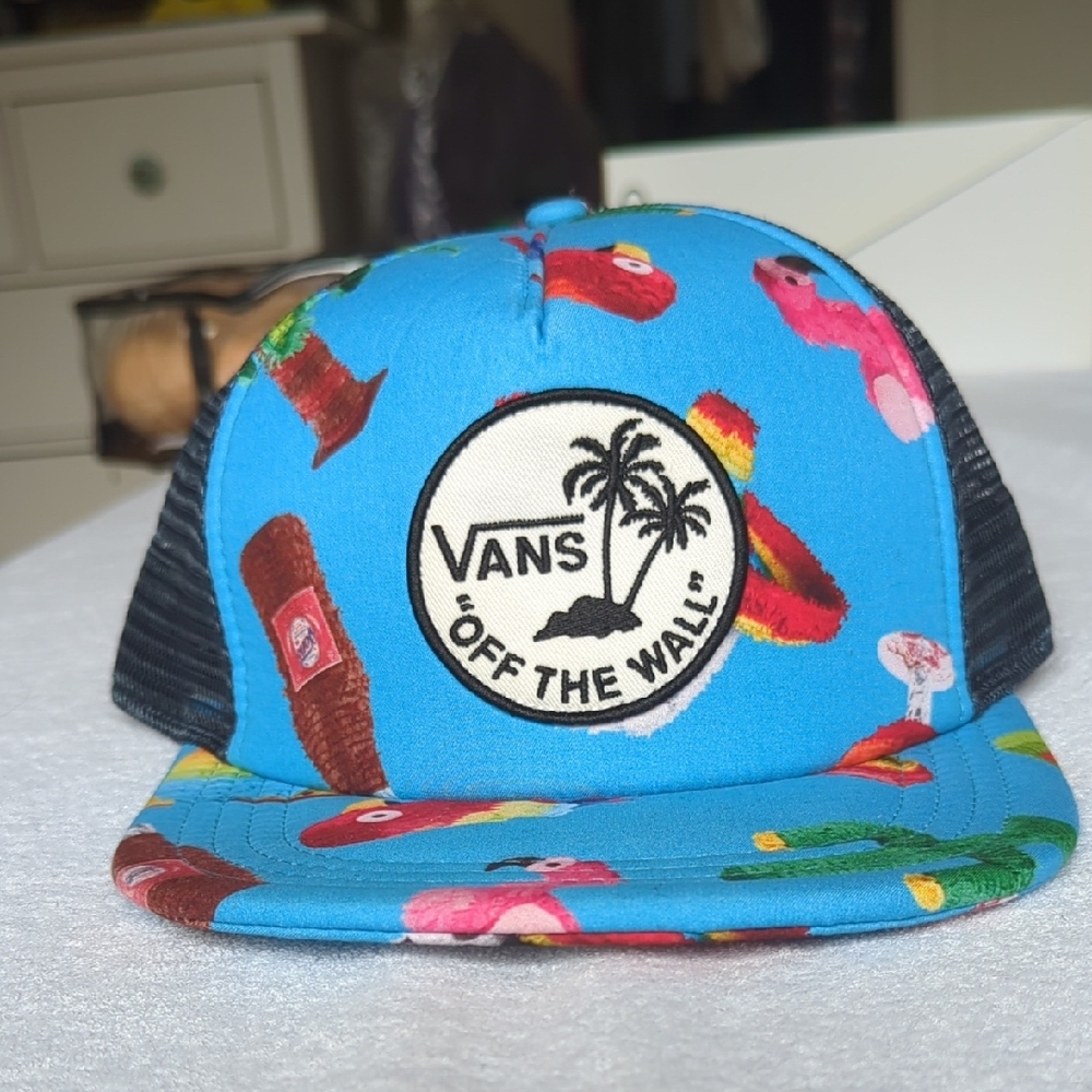 Vans Colorful Blue and Black Trucker Hat